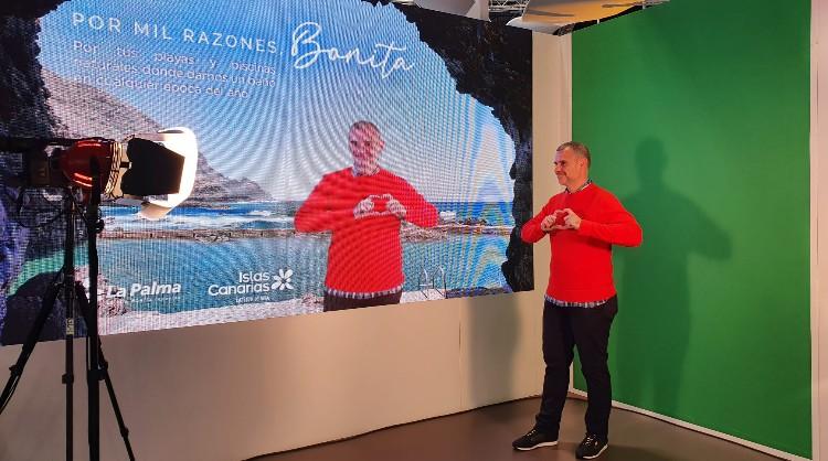 Photocall interactivo de La Palma en el stand de Islas Canarias de Fitur 2022