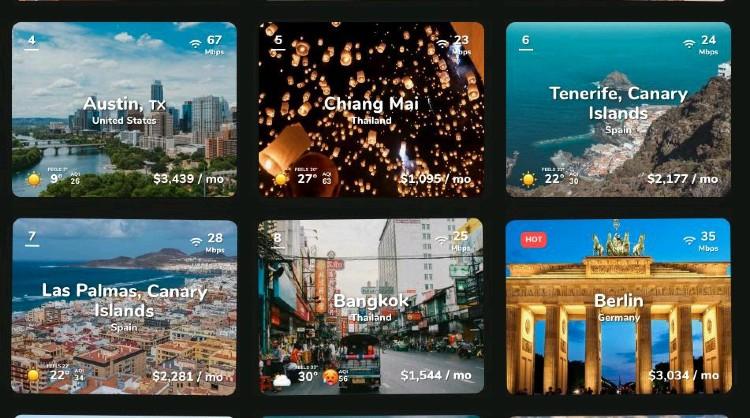 Ranked on nomadlist.com, featuring the two Canary Islands provincial capitals at the same time 